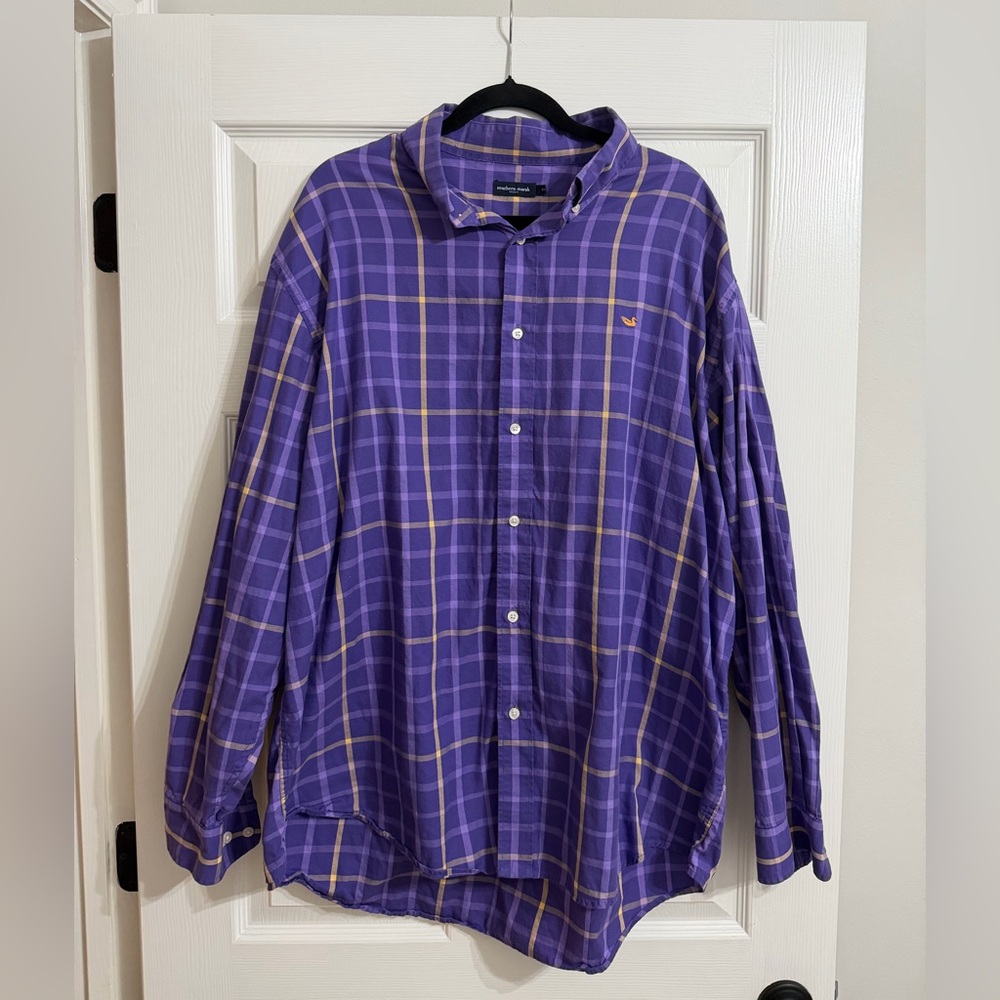 Southern Marsh Purple Checkered Men's Shirt